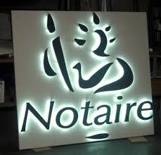 Notaire Maitre Guillaume Painsar Vitre Ille Et Vilaine 35 Bretagne Enseigne Eclairage Indirect Par Leds Fond Tole Laque Notaire Eclairage Indirect Vitre