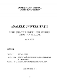 Analele UniversitÄƒÅ£ii Facultatea De Limbi Straine Dimitrie Cantemir
