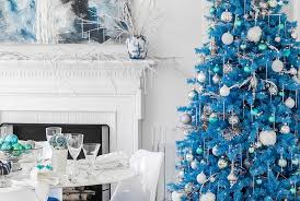 Use white decorations inside your home. How To Decorate Blue And Purple Christmas Trees Treetopia