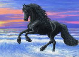 Blue horse counted cross stitch patterns. Friesian Draft Horse Counted Cross Stitch Pattern Pdf Pferde Malen Pferdegemalde Gemalte Pferde