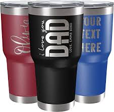 Personalized 15 oz vacuum insulated stainless steel travel mugs. Amazon Com Fathers Day Gift For Dad Personalized Tumblers W Lid 30 Oz Black Vacuum Insulated Travel Coffee Mugs Stainless Steel Double Wall Tumbler Personalized Cups With Name
