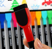 12-Color Magnetic Whiteboard Markers Set with Eraser - Fine Tip Low Odor  Markers for Office Calendar, Meeting Boards, Home Organization, 5Ml Ink for  ...