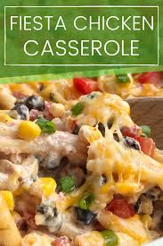 Fiesta Chicken Casserole In 2020 Cooked Chicken Recipes Chicken Recipes Casserole Cooked Chicken Recipes Leftovers