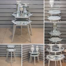 See low price in cart. Buy Multicrystal Glass Round Coffee Table Mirrored Side Table Living Room Furniture Online In Uae 303857451717
