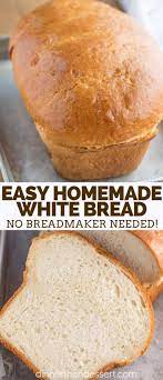 White Bread Is A Traditional Recipe Made From Yeast Flour And A Few Simple Ingredients A Basic White Bread Recipe White Bread Recipe Soft White Bread Recipe