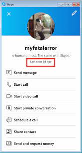 When Someone Was Last Online In Skype - Microsoft Community