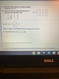 Answered A Write The Linear System As A Matrix Bartleby