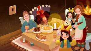 Makanan ini dapat mengenyangkan perut dan meningkatkan produksi serotonin dalam tubuh. Tema Thanksgiving Makan Malam Yang Meriah Gambar Unduh Gratis Ilustrasi 630017049 Format Gambar Jpg Lovepik Com