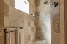 The cream colored travertine tiles for bathroom vanities are a must for those who love simple yet chic design. Travertine Shower Ideas Bathroom Designs Designing Idea