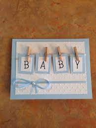 Handmade Baby Shower Card Tiny Clothespins Attach Boxes With Baby Cards Handmade Baby Shower Cards Cards Handmade