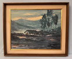 Vintage Landscape Painting Signed Ray Manley