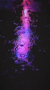 Rain Pouring Down Into A Neon Lit Puddle Purple Wallpaper Iphone Neon Wallpaper Purple Wallpaper