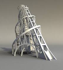 Monument Tower Tatlin S 3d Model 3d Model Architecture Architecture Model Tower Models