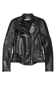 Givenchy Black Leather Biker Jacket With Ribbed Panels Bikerjacke Schwarzes Leder Lederjacke