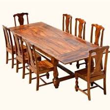 Rustic Solid Wood Dining Table Chair Set Furniture W Extension Dining Table Rustic Solid Wood Dining Table Dining Table Chairs