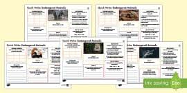 Endangered Rainforest Animals Powerpoint Primary Resources