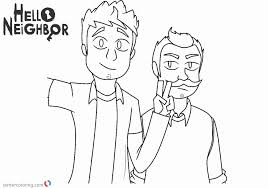 Hello Neighbor Coloring Page Unique Hello Neighbor Coloring Pages The Player Nicky And Mr P In 2020 Coloring Pages Pokemon Coloring Pages Free Printable Coloring Pages