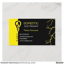 Get salon personalized business cards or make your own from scratch! Domestic Electricians Business Card Zazzle Com In 2021 Business Card Template Design Visiting Card Design Cards