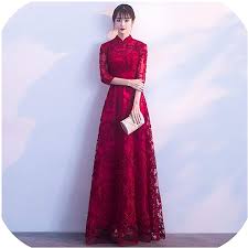 Check spelling or type a new query. Intouchables Qi Pao Traditionelles Chinesisches Hochzeitskleid Cheongsam Rotes Brautkleid Gr Xx Large Wine R Stehkragen Amazon De Bekleidung