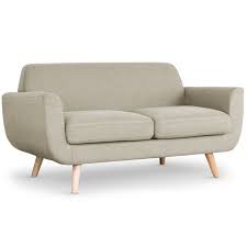 Canapé design scandinave 3 places jaune. Canape Scandinave 2 Places Danube Tissu Beige
