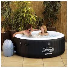 Coleman Saluspa Inflatable Hot Tub Black Round Hot Tub Best Inflatable Hot Tub Hot Tub Outdoor