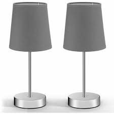 Vous recherchez un abat jour pour lampe de chevet ? 2x Lampes De Chevet Avec Abat Jour Anthracite Lampe De Table Bureau Moderne Maison Deco Interieur