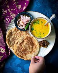 Dahi Wale Aloo With Babru Khameri Fried Roti Onions And Mango Pickle Sundaybrunch Quarantinecooking Zerowastefood Indian Food Recipes Food Food Photo