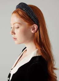 Lyric Black Beaded Headband