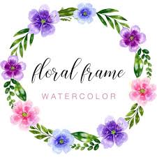 Colorful Floral Flower Circular Watercolor Frame Hand Drawn Frame Circle Watercolor Png And Vector With Transparent Background For Free Download In 2020 Flower Frame Floral Background How To Draw Hands