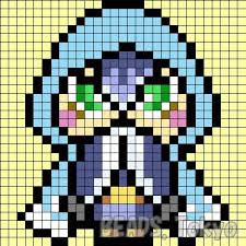 Parlorbeads Yokai Watch Yukionna 001 Pixel Art Cross Stitching Cartoon