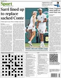 Space to play or pause, m to mute, left and right arrows to seek, up. Newspaper The Times Sport United Kingdom Newspapers In United Kingdom Friday S Edition July 13 Of 2018 Kiosko Net