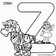 Sesame street coloring pages letters. Sesame Street Z For Zebra Alphabet S3595 Coloring Pages Printable