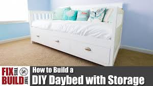 Diy Daybed With Storage Drawers How To Woodworking Projects Youtube You can find storage daybeds in a variety of sizes, styles and finishes, so look for something that will suit your space.