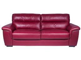 Plus grand le canapé 3 places en cuir joue avec les dimensions et les formes. Canape Fixe 3 Places En Cuir Giovanni Coloris Rouge Vente De Canape Droit Conforama