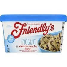 Stir in peanut butter mixture, peanu. Friendly S Frozen Yogurt Vienna Mocha Swirl Ice Cream Donelan S Supermarkets