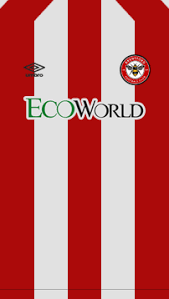The bees will begin life at their new home in a traditional and synonymous brentford red and white stripe kit, with the addition of a black pin stripe. Empty Spaces On Twitter Brentford Umbro Home Kit 2019 2020 Https T Co Q9vod5capk