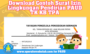 Check spelling or type a new query. Download Contoh Surat Izin Lingkungan Pendirian Paud Tk Kb Tpa Operator Sekolah