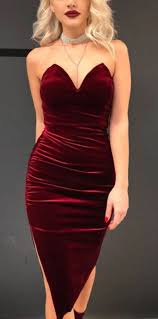 Cocktail Evening Spring Dresses Outfit Ideas For Going Out Party Valentines Day Date Strapless Tight Fashion Dress Party Beauty Dress Christmas Dress Outfit