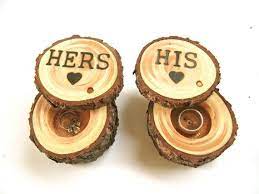 His Hers Ring Boxes For Wedding Ceremony Camo Wedding Wedding Engagement Wedding Ring Box