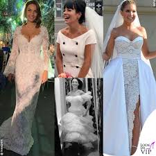 Mostra le gambe e sii originale! Matrimoni Di Settembre Gli Abiti Nuziali Delle Star All Altare Look Da Vip