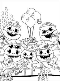 Baby shark pinkfong coloring pages is the first book to take fans behind the scenes of the groundbreaking and boundlessly a nursery song about a family of. Kids N Fun Com 19 Coloring Pages Of Baby Shark