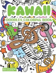 Kawaii colorful backdrop with rainbow mesh. Kawaii Doodles Coloring Book Cute Kawaii Coloring Book For Adults And Kids Japanese Style Kawaii Coloring Pages For Fun And Relaxation Paperback West Side Books