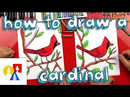 Learn How To Draw A Cardinal Bird With Us They Re So Cool Looking Because They Re So Red All You Need For Thi Art For Kids Hub Winter Art Lesson Art For