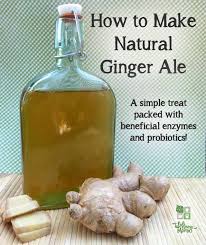 Homemade Ginger Ale Ingredients A 1 2 Inch Piece Of Fresh Ginger Root Minced Adjust This To Taste Cup Of Ginger Ale Rezept Ginger Ale Gesunde Getranke