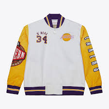 Men's Shaquille O'Neal White Los Angeles Lakers Player Name & Number Burst  Warm Up Full-