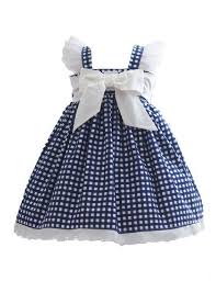 Blue Gingham Dress Baby Girl Dresses Little Girl Dresses Kids Dress