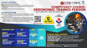 We are pleased to announce the introduction of three new accredited courses Upcoming Ergonomic Trained Person Intake For September 2020 Unbox Resources Sdn Bhd