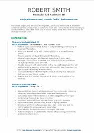 An administrative assistant may answer phones or greet guests, as a secretary would, but also performs more complex tasks like creating meeting agendas and managing multiple calendars. Financial Aid Assistant Resume Samples Qwikresume