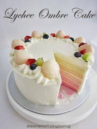 Dreamersloft Lychee Ombre Cake Lychee Cake Recipes Fruit Cake Design Sweet Cakes