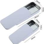 Amazon.com: Small Metal Slide Top Tin, Lip Balm Tins with Lids, Rectangular  Metal Tins Containers for Lip Balm Candies Jewelry Crafts(60x34x11mm,Pink)  ...